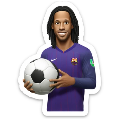 Ronaldinho with the ball sticker