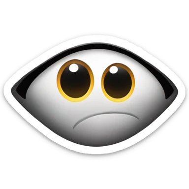 Smiling eye roll sticker