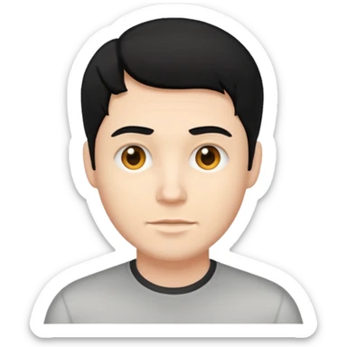 hazme un senor blanco  con pelo negro sticker