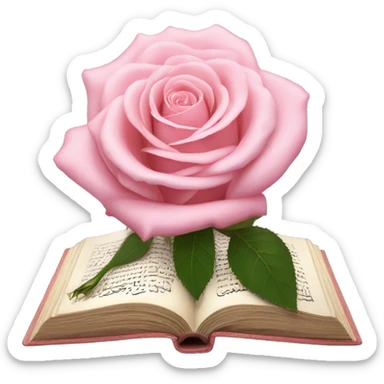 Light pink Rose + Quran sticker