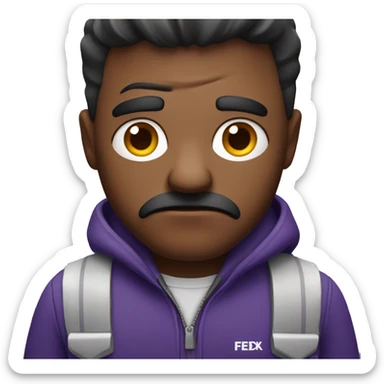 Grumpy FedEx guy sticker