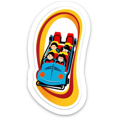 Roller coaster Portaventura sticker