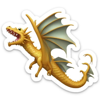 Dragon emoji + Sawfish emoji sticker