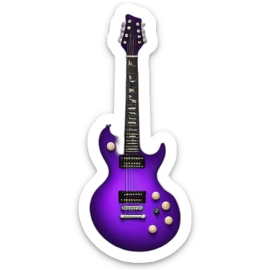 Moon purple electric guitar sticker
