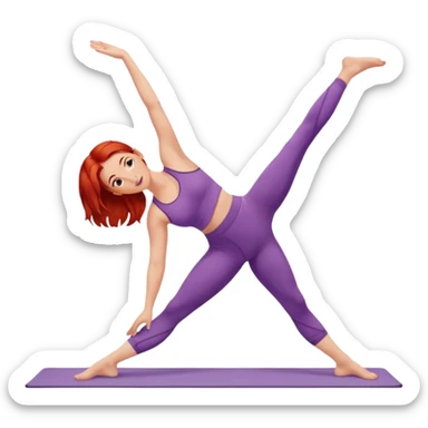 Pilates + red hair + white girl sticker