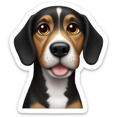 Dog black sticker