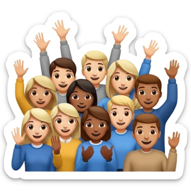 personas viendo una pantalla grande sticker