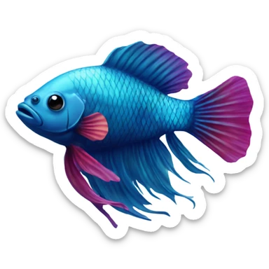 Beta fish sticker