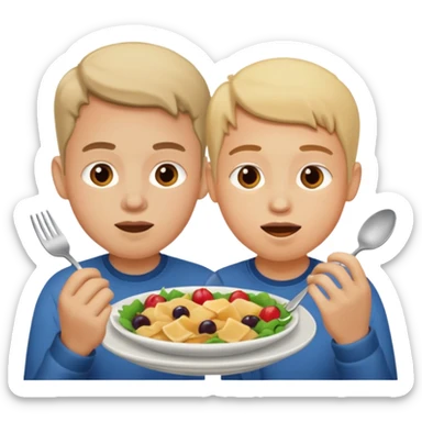 i want two person nicke eatche athore sticker