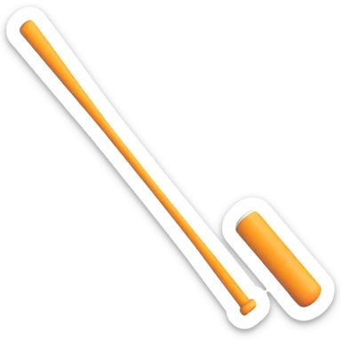 3D emoji style baseball bat sticker