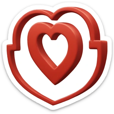 red heart with the letter C in it sticker
