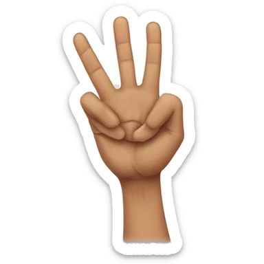 Three finger serbia sticker