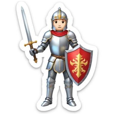brave knight full body sticker