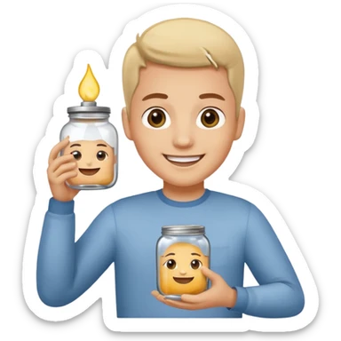 People Holding Jar sticker