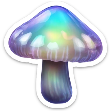Opal crystal mushroom  sticker