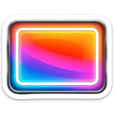 glowing led light, different glowing colors, one big rectangle sign sticker