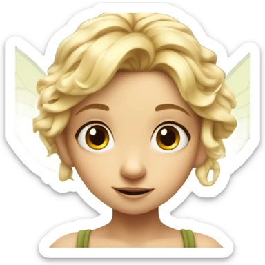 Tiny blonde female fairy is awake! sticker
