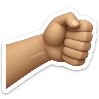 Fist bump on the side  sticker