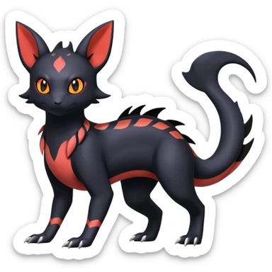 Salandit-Umbreon-Noibat-Litten-Hybrid (Full body) sticker