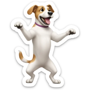 Dog dancing sticker
