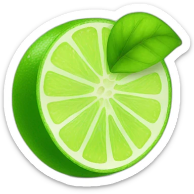 Cute smiling slice of lime sticker