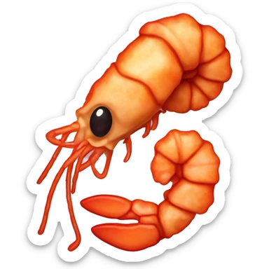 Fried shrimp sticker