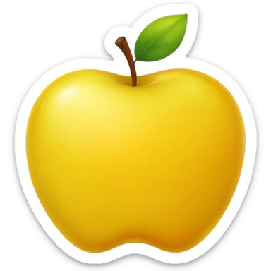 Yellow apple sticker