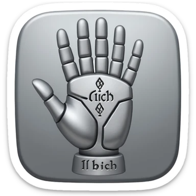 starke metal hand in der ich liebe dich geste sticker