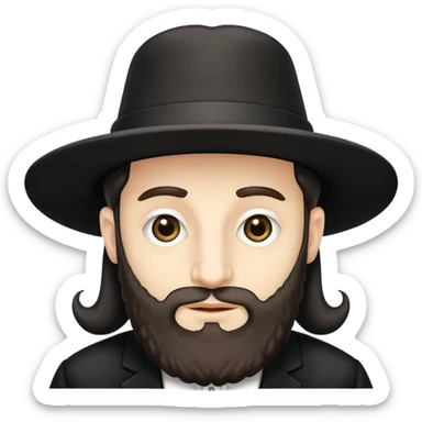 Stereotypical Hasidic Jewish Rabbi sticker