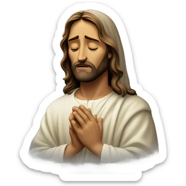 jesus crying sticker