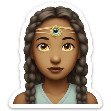 girl with a third eye that’s spiritual  sticker