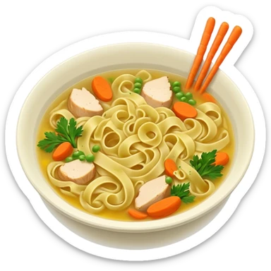 Chicken noodle soup sticker