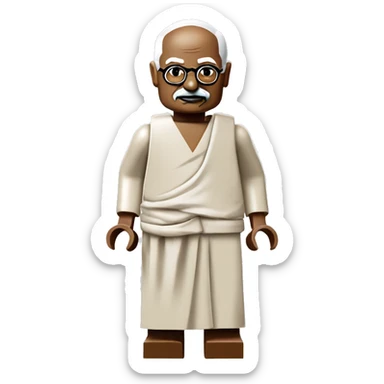 Mahatma Gandhi lego full body sticker