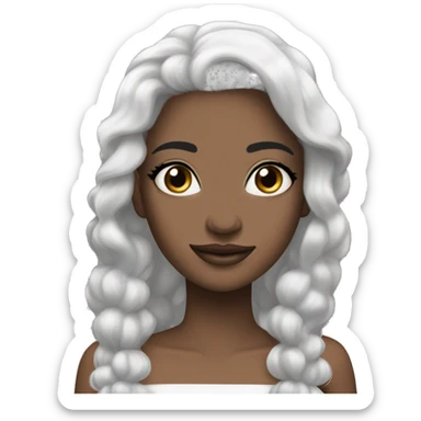 Winda Rahma Tiara Black Hair and White Skin sticker