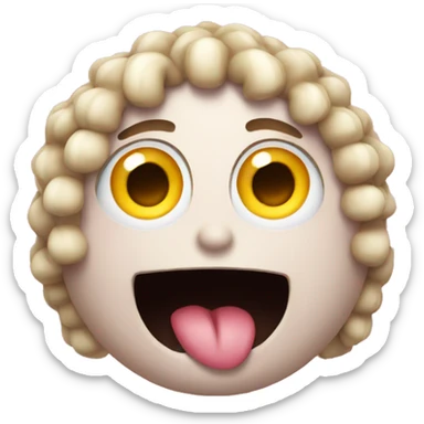 emoji with rolling eyes and nails sticker