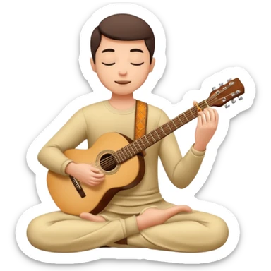 Play guitar to meditate and relax  sticker
