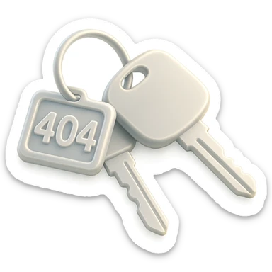 A set of 3D rendered car keys with a distinctive key fob displaying "404" - suggesting you can't start/access what you're looking for, but EuroHub has the keys to help you find the right page. sticker