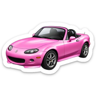 miata pink like cake sticker