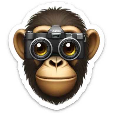 ape with a camera sticker