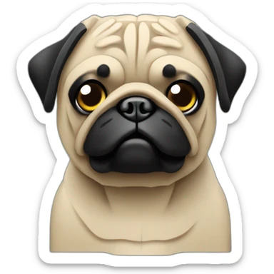 a lego pug sticker