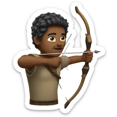 Bow and arrow sticker