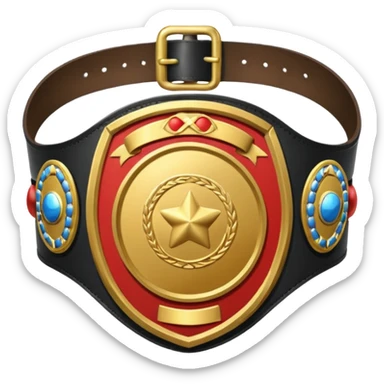 boxing champions belt sticker