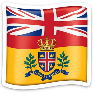 the flag of beautiful british columbia sticker