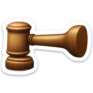 judge hammer of wood sticker