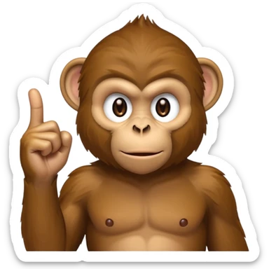 Monkey showing middle finger sticker