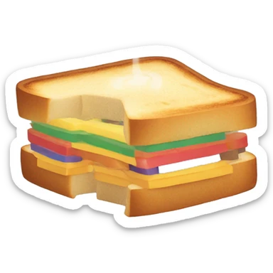 Rainbow toasted sandwich sticker