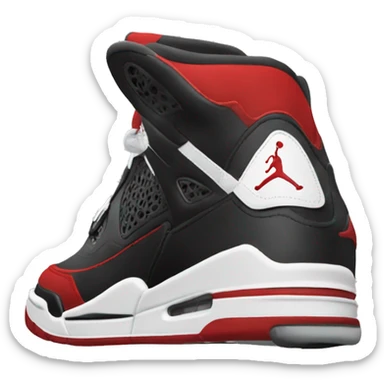 Black red and white Jordans  sticker
