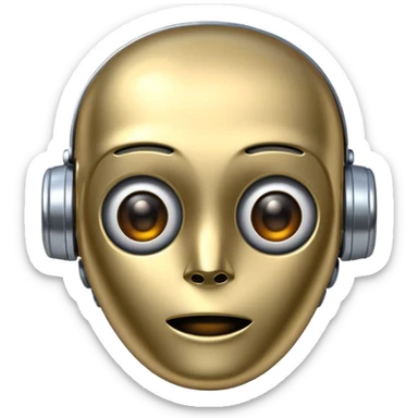 ai robot emoji, surprised expression sticker