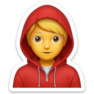 red hoodie sticker