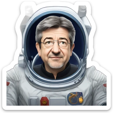 jean luc melenchon in space sticker